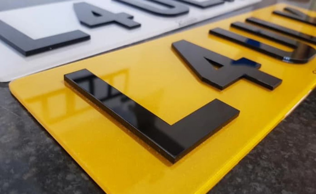 4D acrylic printed private plates